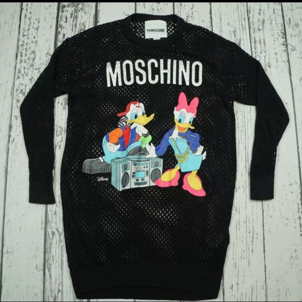 Moschino H&M DISNEY Daisy Donald Duck Jumper Sweater Dress S